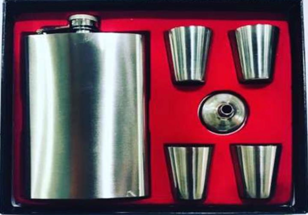 Silver Flask Set