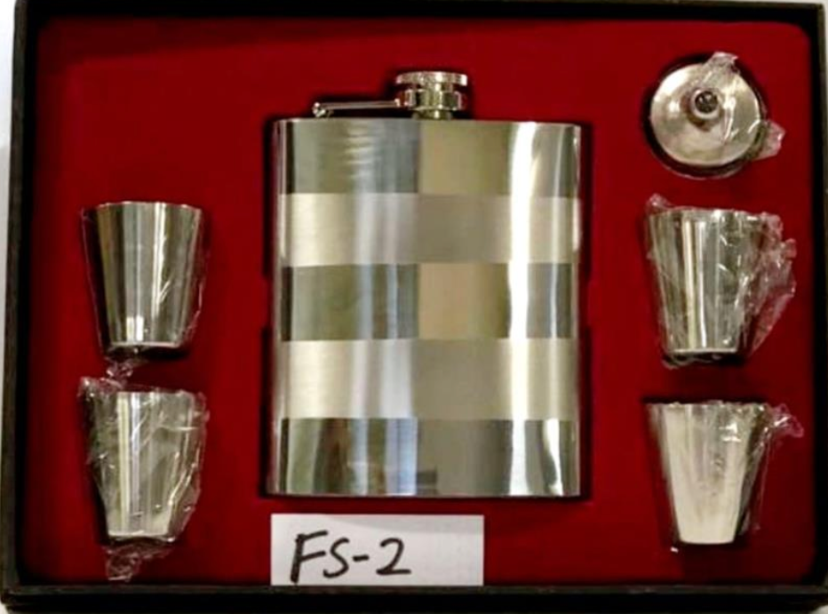 Striped Flask Set