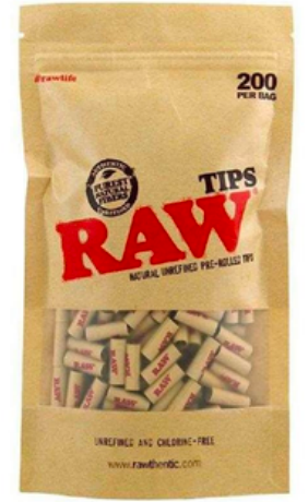 RAW Pre-Rolled Tips Bag 200PK