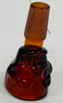 Glass Skull Cone 14mm - Brown
