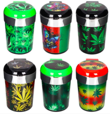 Butt Bucket with Lid - Leaf Design 1