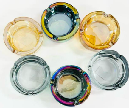 Glass Ashtray - Coloured
