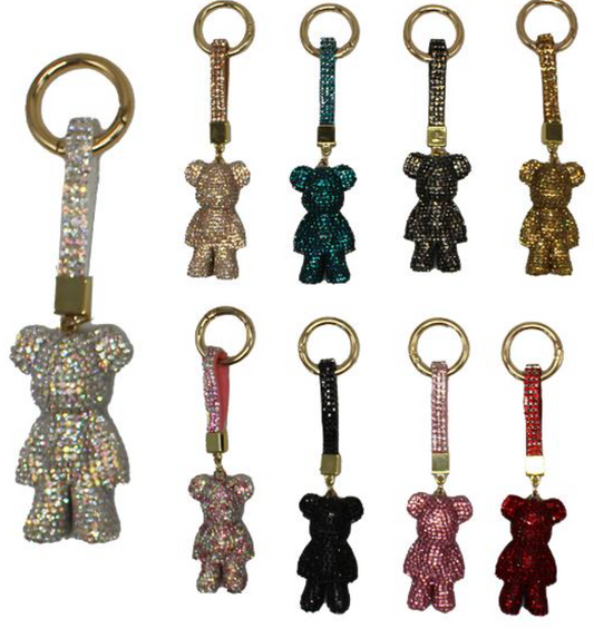 Animal Crystal Metal Keychain
