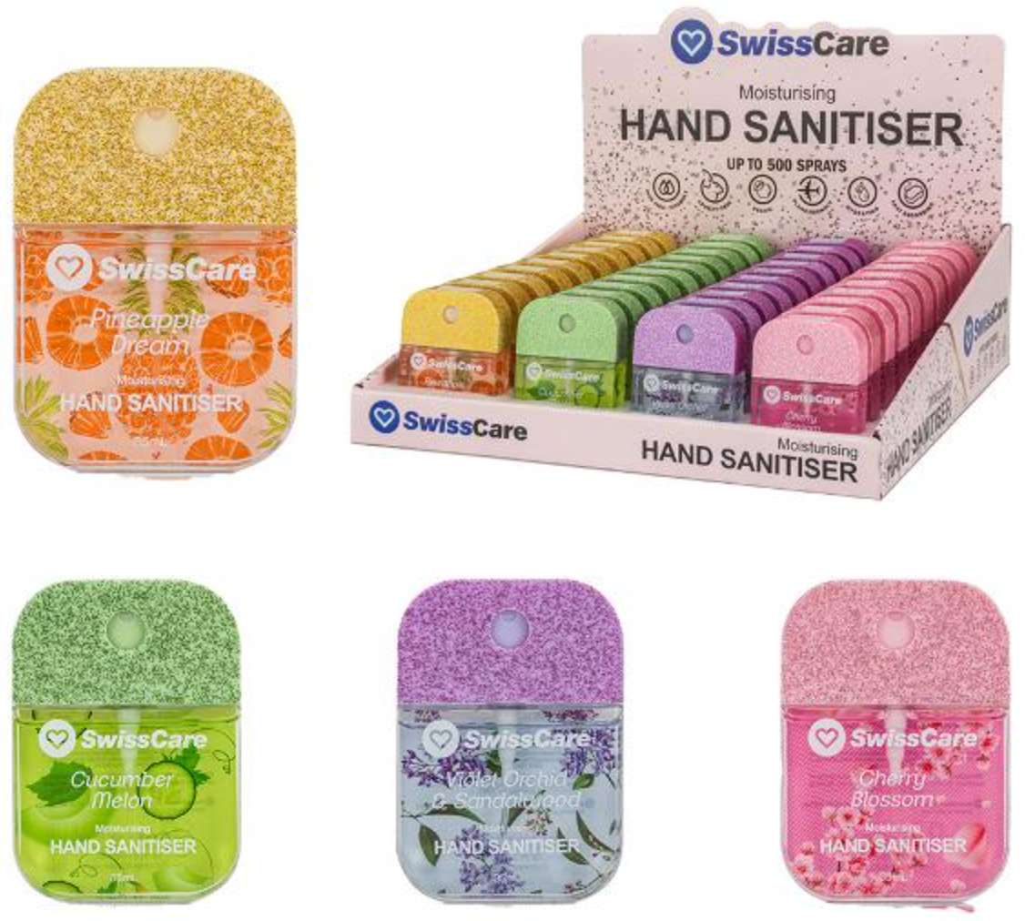 SwissCare Liquid Glitter Hand Sanitizer Spray 35ml