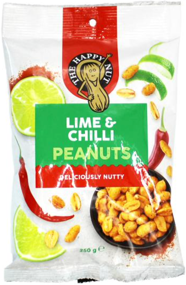 Happy Nut Co. Lime & Chilli Peanuts 250g