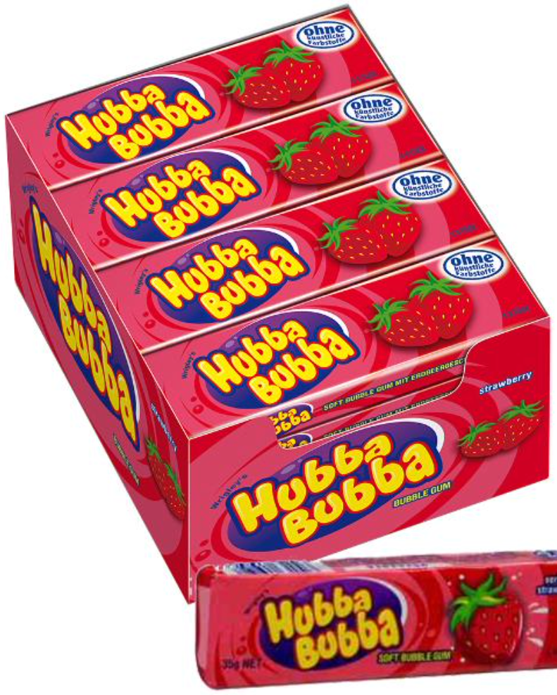 Hubba Bubba Strawberry Chewing Gum 35g