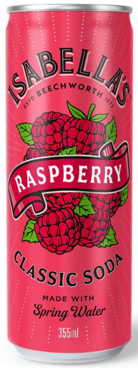 Isabella's Raspberry Soda 355ml