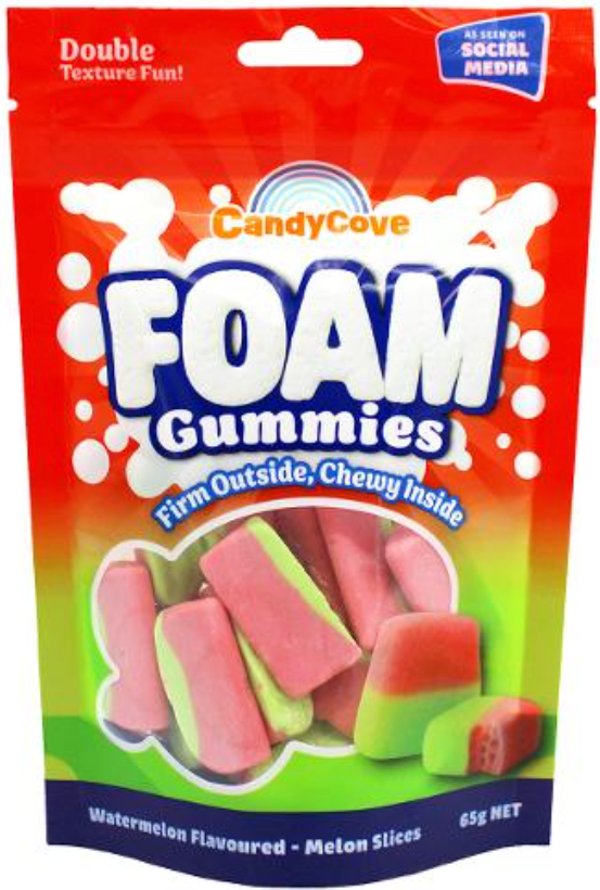 Foam Gummies Watermelon Slices 65g