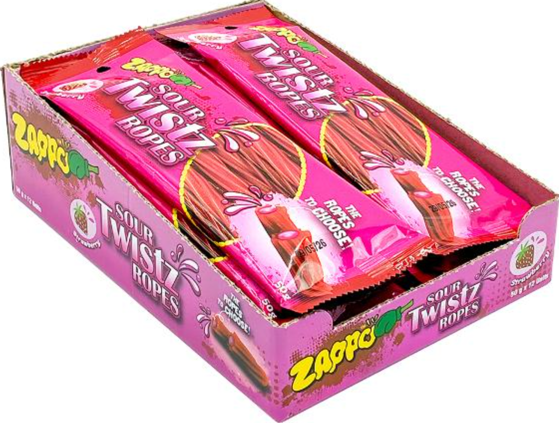 Zappo Twist Ropes Strawberry 50g
