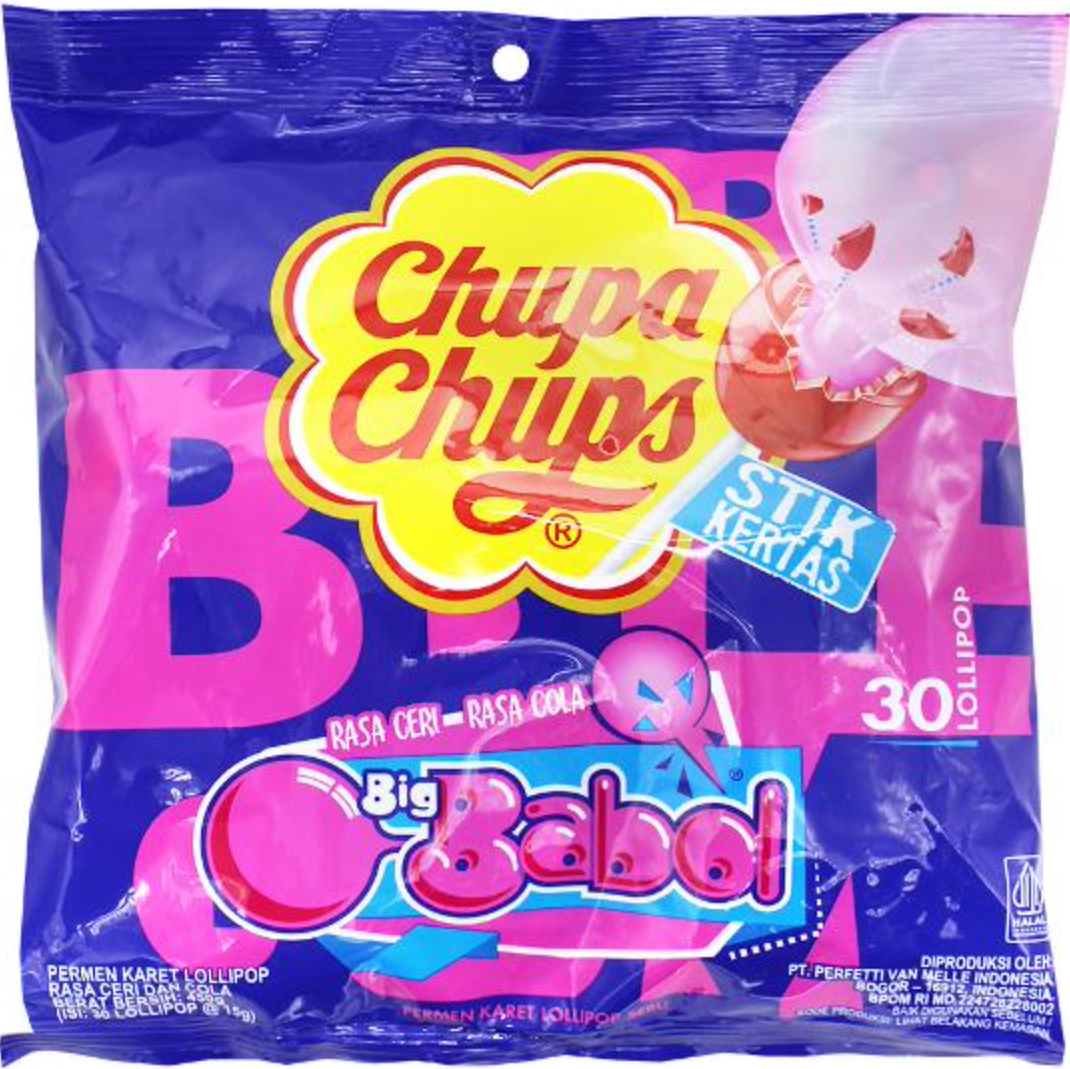 Chupa Chups Big Babol Gum Filled 30pk 15g