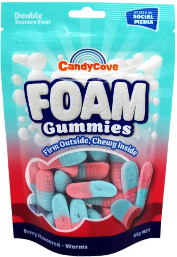 Foam Gummies Worms 65g