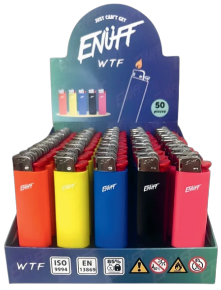 Enuff WTF Disposable Flint Lighter Solid Colour