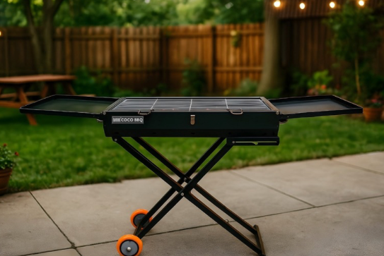 MIK Coco Portable Charcoal BBQ Grill with Wheels