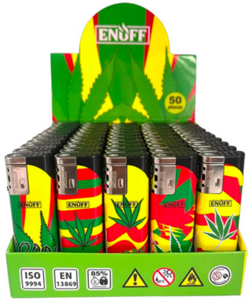 Enuff Windproof Lighter Rasta Design
