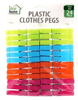 Plastic Clothes Pegs 24pk