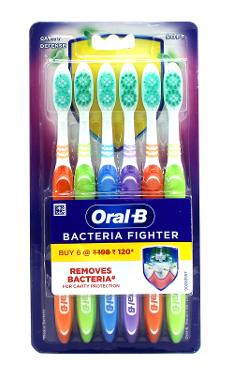 Oral B Bacteria Toothbrush Soft 6pk