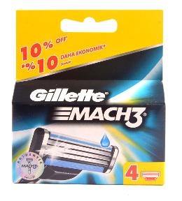 Gillette Mach 3 Razor Blades 4pk