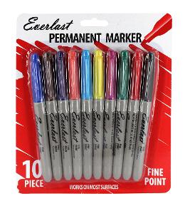Eoerlast Fine Point Colour Permanent Markers 10pk