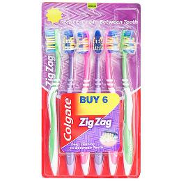 Colgate ZigZag Toothbrush Medium 6pk