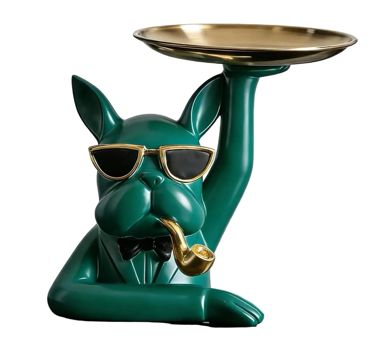 Bulldog with Pipe Green