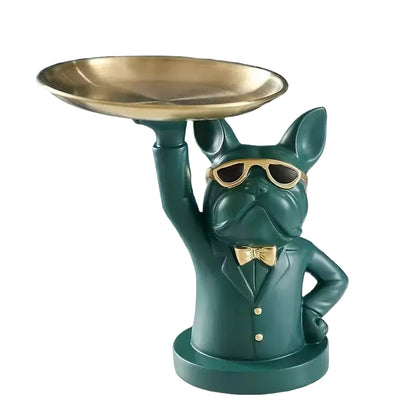 Bulldog with Raised Arm Blue