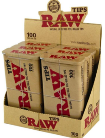 RAW Pre-Rolled Tips Tin 100PK