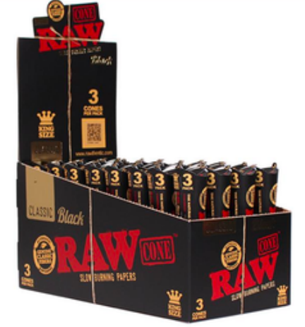RAW King Black Cones 3PK