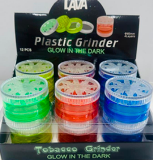 Large Glow in the Dark Plastic Grinder 3pcs (60/50mm)