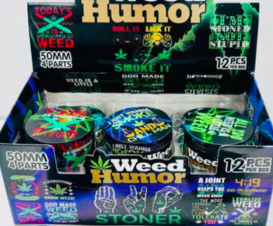 Weed Humor Metal Grinder 4pcs (50/35mm)
