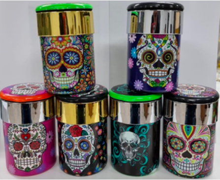 Butt Bucket with Lid - Sugar Skull