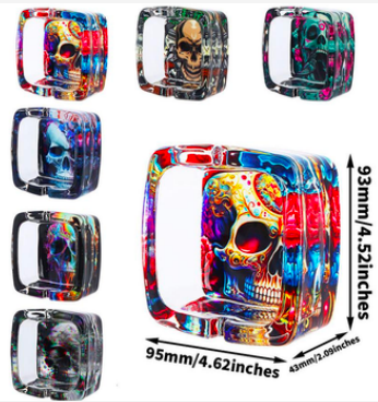 Glass Ashtray - Skull 1