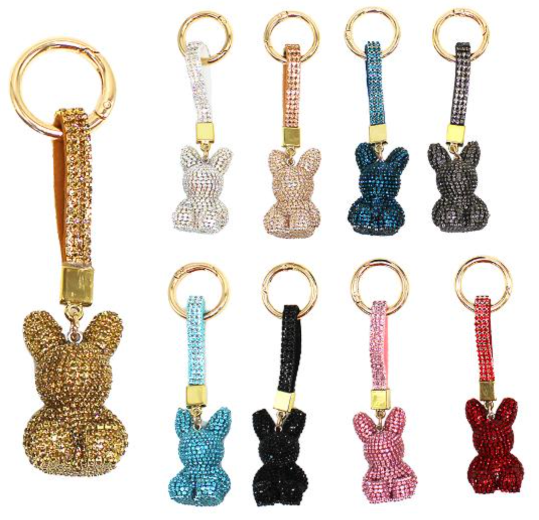 Animal Crystal Metal Keychain