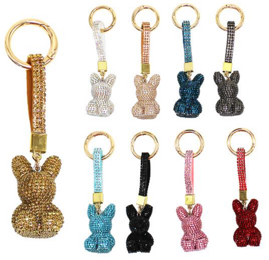Animal Crystal Metal Keychain