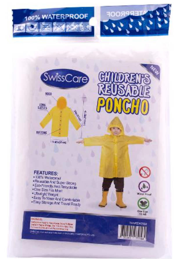 Reusable Kid's Rain Coat