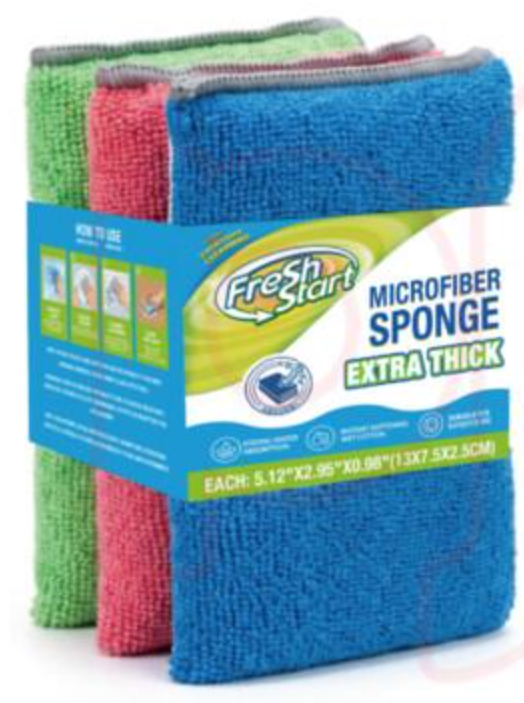 Fresh Start 2 in 1 Scruber & Sponge 3pk