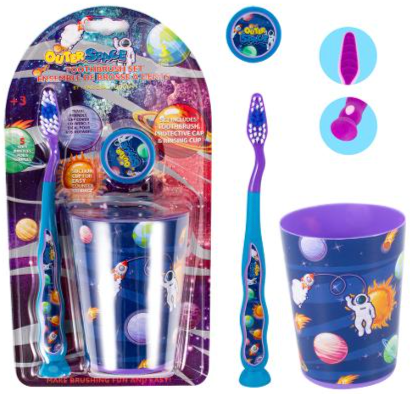 Oral Fusion Kids Toothbrush Set - Outer Space