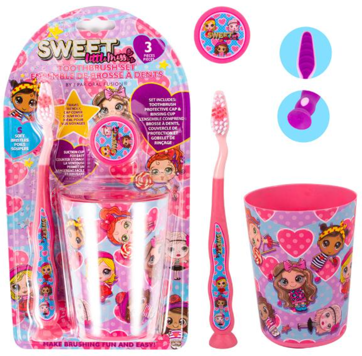Oral Fusion Kids Toothbrush Set - Sweet Missy