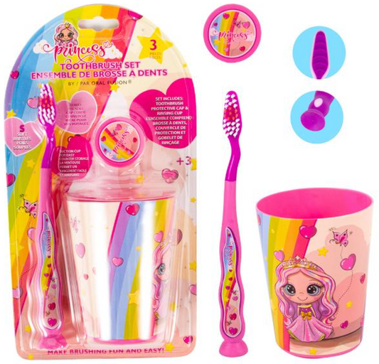 Oral Fusion Kids Toothbrush Set - Princess