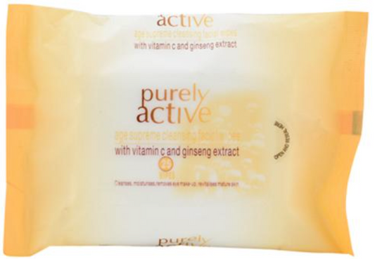 Purely Active Age Supreme Facial Wipes 25pk