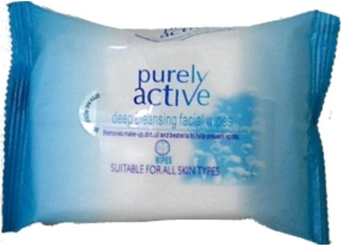 Purely Active Deep Cleansing Facial Wipes 25pk