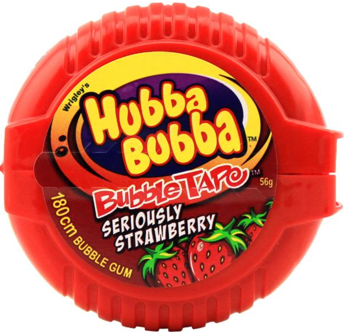 Hubba Bubba Tape Strawberry Chewing Gum 180cm