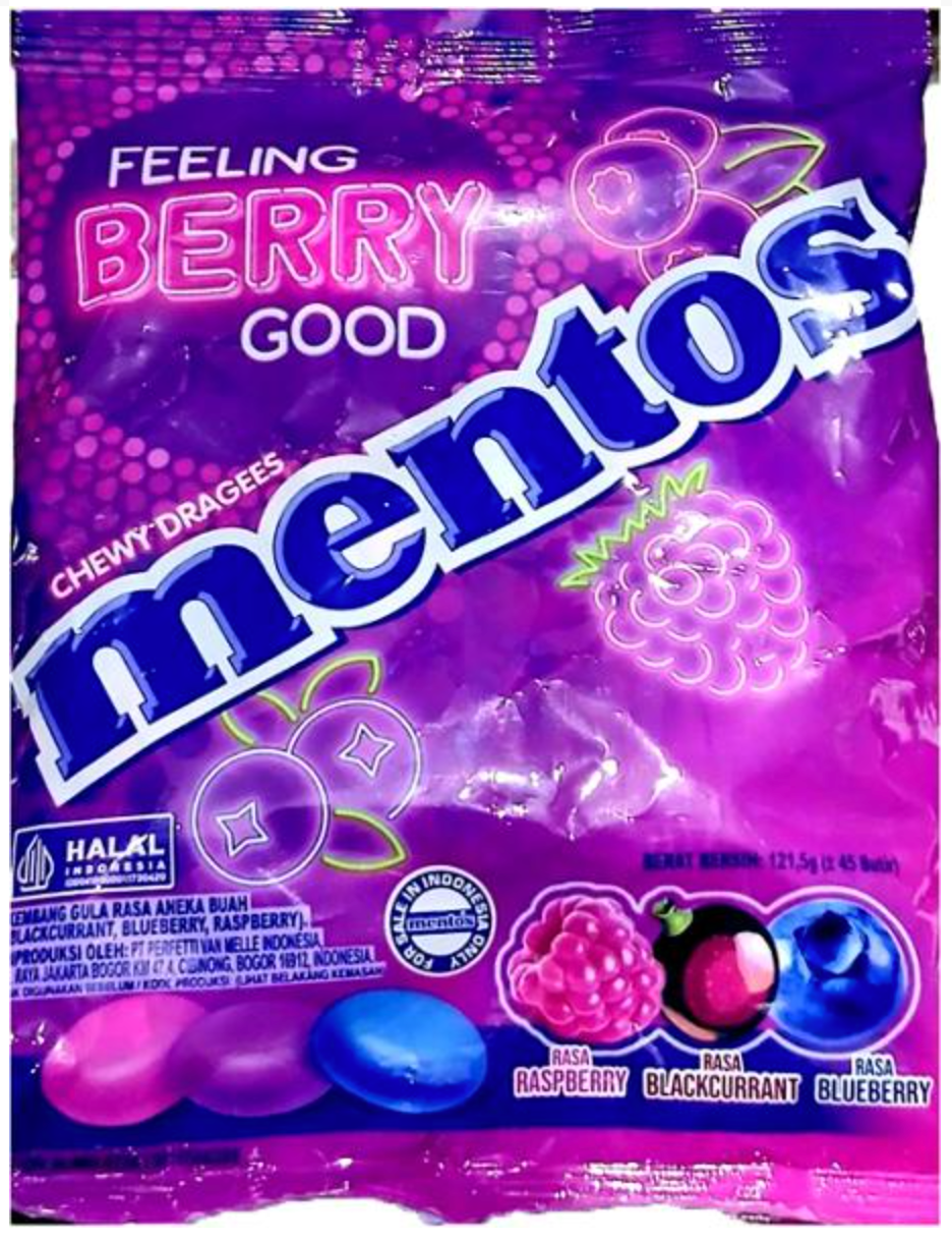 Mentos Bag Berry Good 121g