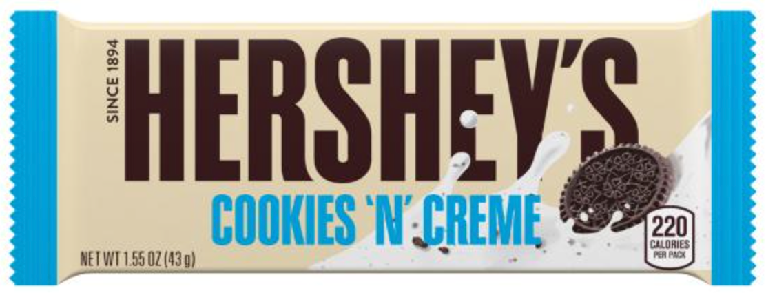 Hershey's Cookies N Creme Chocolate Bar 43g