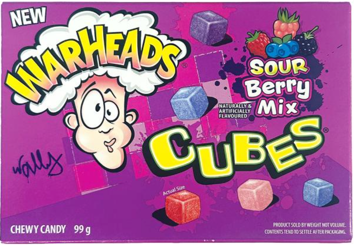 Warheads Berry Mix Cubes 99g