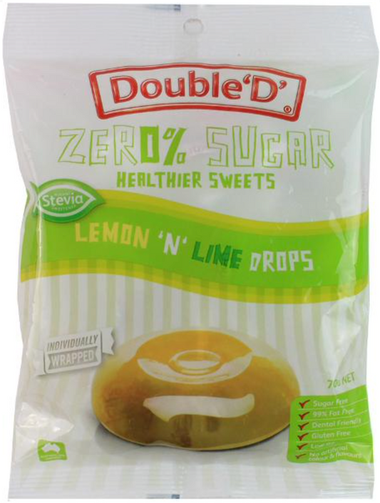 Double 'D' Sugar Free Lemon 'N' Lime Drops 70g