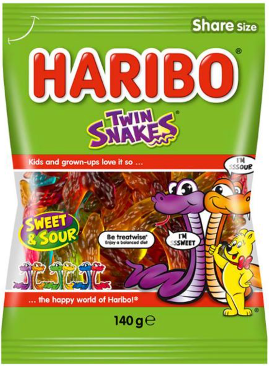 Haribo Twin Snakes 140g