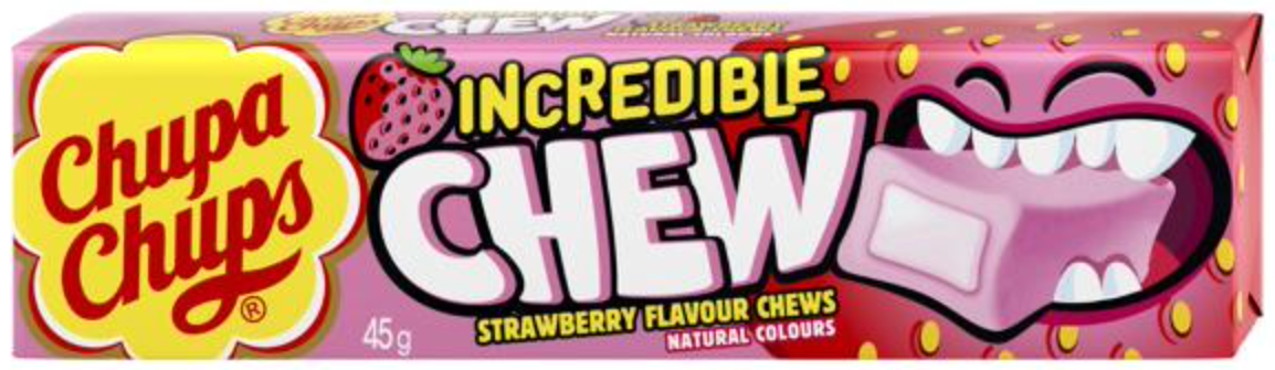Chupa Chups Incredible Chew Strawberry 45g