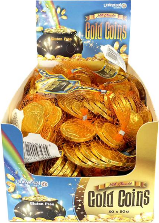 Gold Milk Chocolate Coins 50g