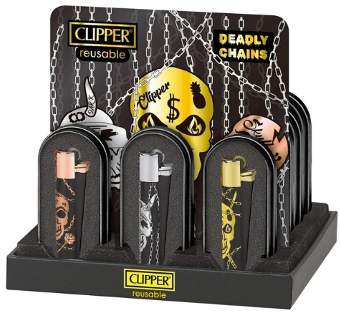 Clipper Lighters Metal Deadly Chains