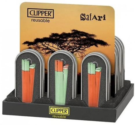 Clipper Lighters Metal Safari